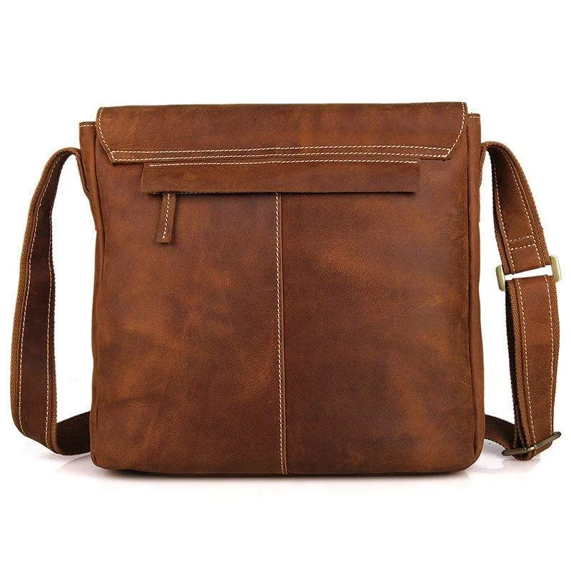 Woosir Leather Messenger Crossbody Bag Vintage