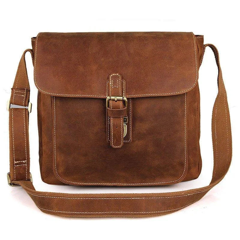 Woosir Leather Messenger Crossbody Bag Vintage