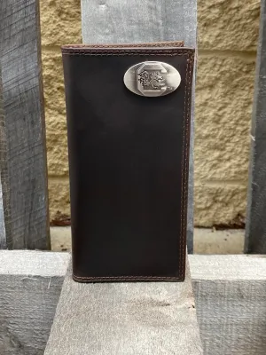Zep-Pro IWT4CRZH-USC University of South Carolina Gamecocks Brown “Crazy Horse” Leather Tall Wallet