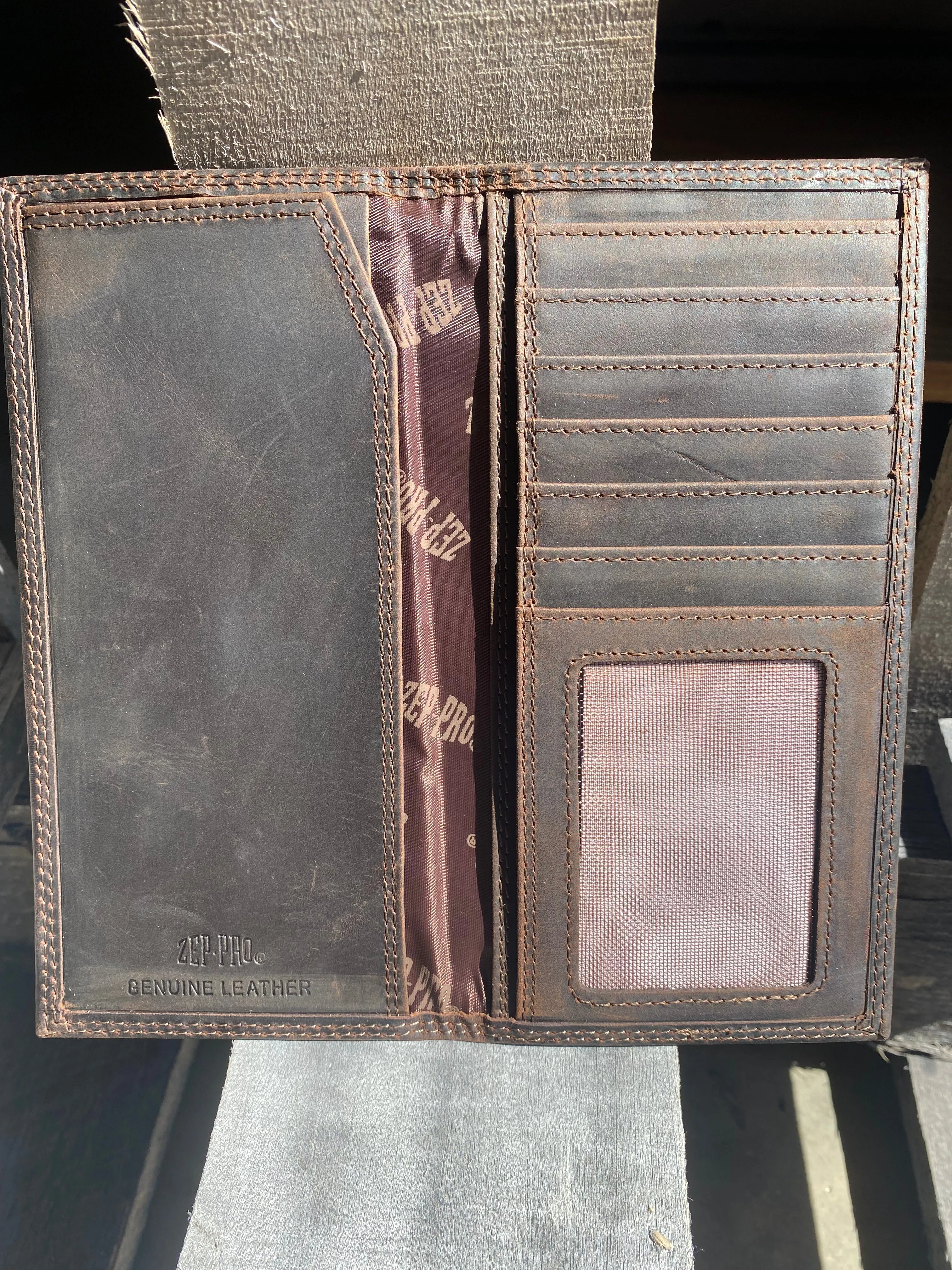 Zep-Pro IWT4CRZH-USC University of South Carolina Gamecocks Brown “Crazy Horse” Leather Tall Wallet